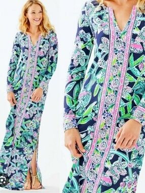 Lilly Pulitzer Women's UPF 50+ Faye Maxi Dress Size XXS